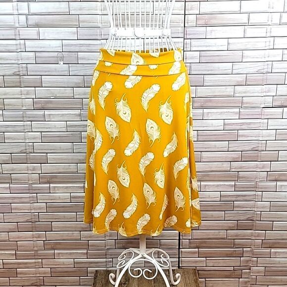 LulaRoe leaf print midi skirt Size S - Picture 1 of 10